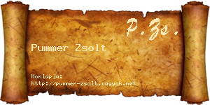 Pummer Zsolt névjegykártya